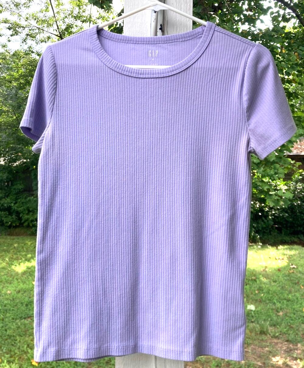 Gap - Lavender Everyday Basic Ribbed Tee - M